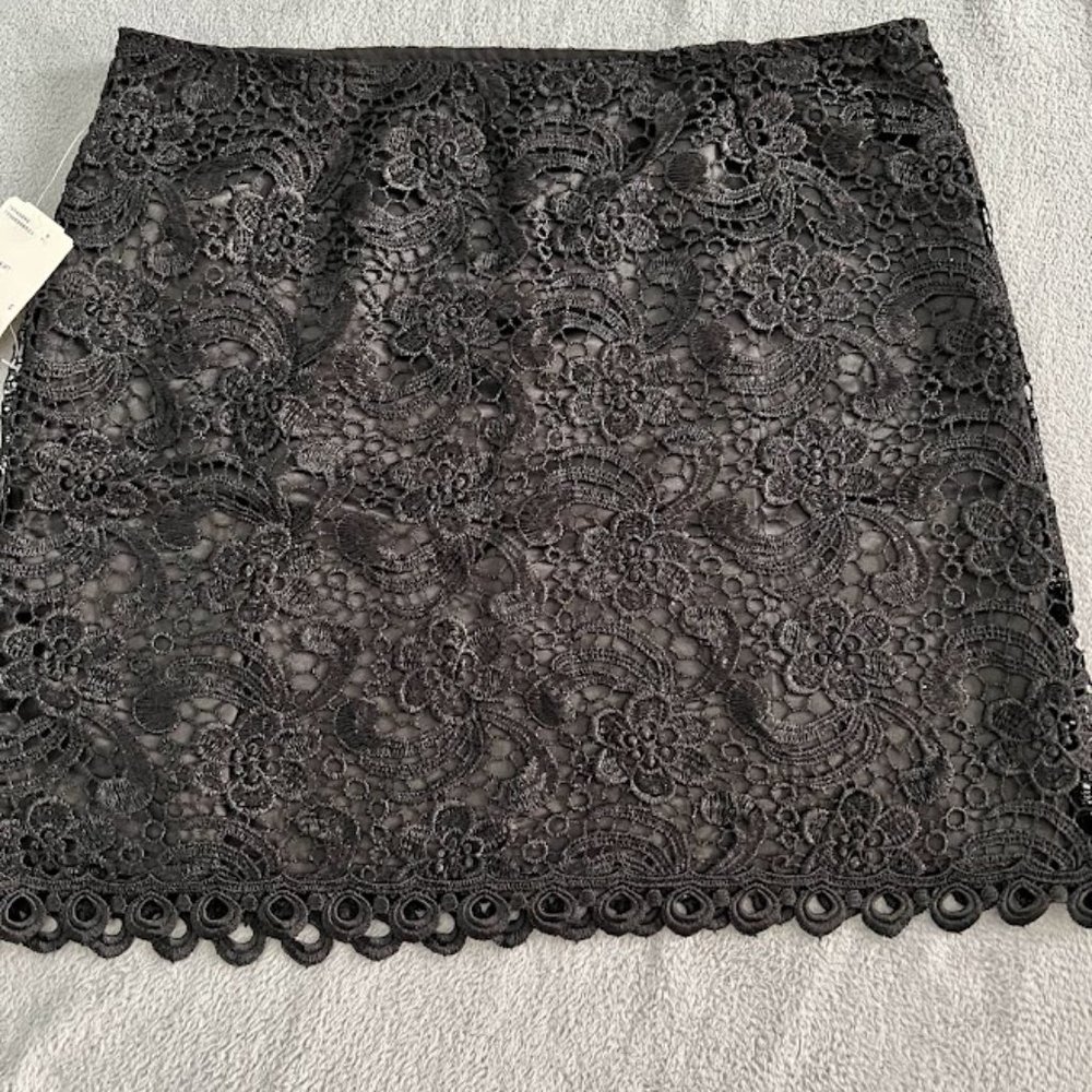 Forever 21 Crochet Black Skirt